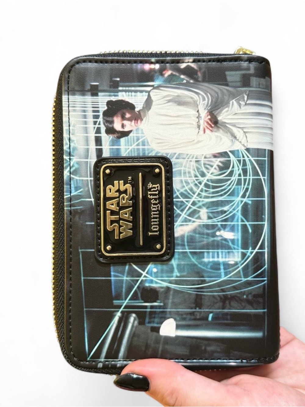 Loungefly Star Wars Princess Leia Zip Wallet - Black, Blue & White